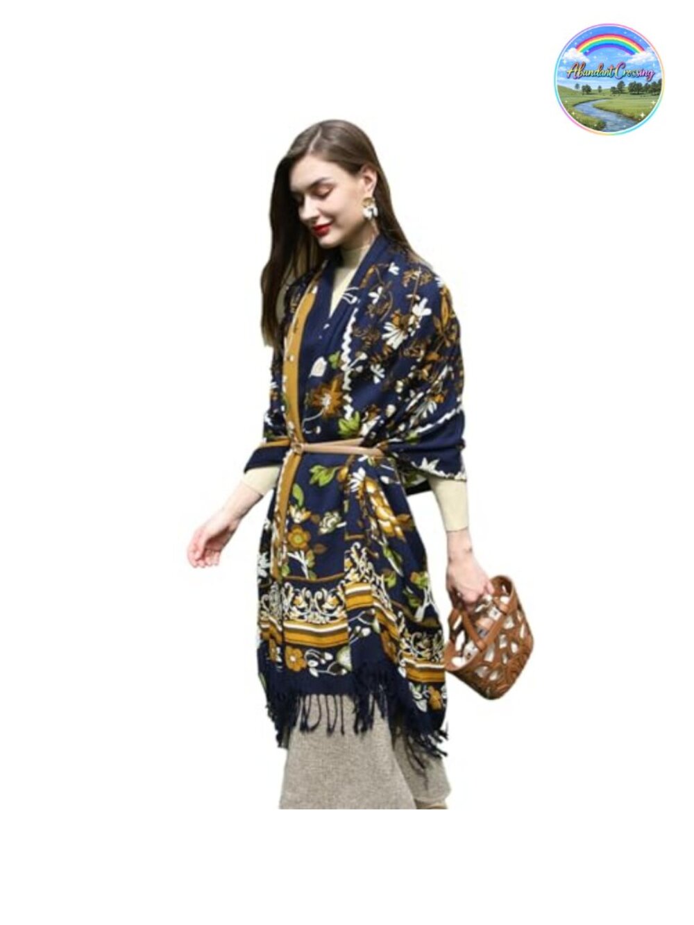 Extra Large 100% Wool Pashmina Shawl Oversized Travel Wrap with Tassels